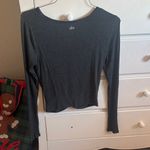 Alo Yoga  Dark Gray Long Sleeve Twist Tee Photo 1