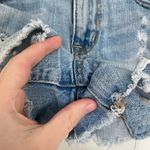 American Eagle  women’s light wash‎ blue denim ripped hi-rise festival shorts 4 Photo 2