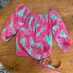 Escapada Bright beachy summer top! Colorful, lightweight, 3/4 sleeves. Beach Party! Photo 0