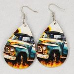 Farmhouse Truck Teardrop Earrings Multiple Photo 1
