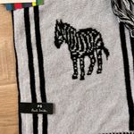 Paul Smith NWT  Black White Scarf Cashmere Wool Zebra Knit Scarf Made in Italy Photo 2