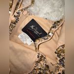 Mac Duggal NEW  Square neck Gold Sequined Low Back Slip Gown Sz 8 Photo 5