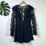 Princess Polly 🆕  Sorcerers Apprentice Black Lace Ruffle Mini Dress Photo 6