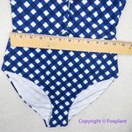 ONIA NEW‎  Raquel blue white gingham check raquel one piece swimsuit, size S Photo 4