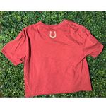 Organic Generation 100% Cotton Red Wild West Rodeo Cropped T Shirt Size Medium Photo 2