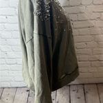 Pilcro Anthropologie  Gray Embellished Sweatshirt size medium Photo 6