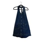Reformation NWT Brittany Halter Denim Mini dress Photo 3