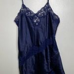 Victoria's Secret Vintage Victoria’s Secret Blue Lace Slip Dress L Lingerie Negligee gold label Photo 1