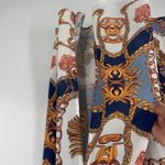 L'atiste by Amy Baroque Chain Maxi Dress Sz S Boho Glam Puff Sleeve Resort Y2K White Photo 4