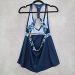Champion Blue Dot Racerback Padded Halter Fade Resistant Tankini Top L Large Photo 1
