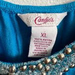 Candie's Vintage Y2K Beaded Tank Top 2000s Fairycore Indie Sleaze 90s Retro Blue Small Photo 2