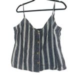 Abercrombie & Fitch ✨Abercrombie Striped Linen Button Front Sz Large Tank✨ Photo 3