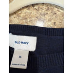 Old Navy Women's  Navy & White Polka Dot Crew Neck Sweater XL Photo 6