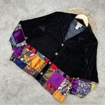 Coldwater Creek  Women’s Velvet Patchwork Blaster Jacket Longsleeve Artsy MP Photo 0