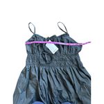 Quince  Black Organic Cotton Keyhole Midi Dress Spaghetti Straps Size Small NWT Photo 6