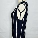 Calvin Klein Sweater Dress Size M Sleeveless Long Navy Blue Striped Photo 5
