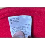 INC Women's Bow Cloche Wool Hat Red Adjustable One Size 100% Wood Photo 4