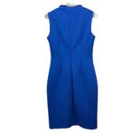 Calvin Klein  Royal Blue Scuba Silver Necklace Sleeveless Sheath Dress Size 6 Photo 4