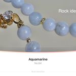 Handmade Aquamarine Beaded 17.5” Necklace.  Photo 10