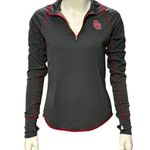 CCC Oklahoma Sooners Quarter Zip Pullover Shirt Logo Gray Red Long Sleeve Small Size undefined Photo 0