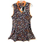 Callaway Golf Mini Dress Womens XL Blue Indigo Floral Opti Dri UPF50 Sporty Photo 1
