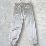 Michelle Mason  Silk Charmeuse‎ Tapered Banded Open Side Slit Trousers Sz 0 Photo 4