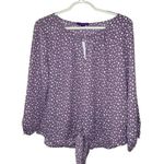 West Kei Stitch Fix Purple Tie Front Blouse // size Small NWT Photo 0