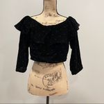 Topshop NWT Velvet Shirt Cocktail Party Event Evening medium off shoulder Photo 5