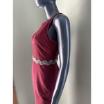 Romeo + Juliet Couture Dress In Wine Burgundy With Sequin Accent And Keyhole Photo 5