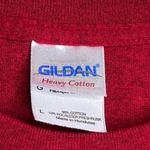 Gildan  Heavy Cotton Red Patriotic Dog T Shirt Large GSP Rescue Short Sleeve Photo 2