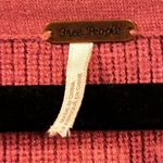 Free People  Shadow Crew Balloon Sleeve Sweater Pink Ribbed Knit Boho Size M Photo 6