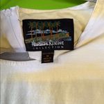 Vintage yellow and Green Puff Sleeve Sheath Midi Dress Size M Photo 8