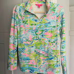 Lilly Pulitzer  1/4 Zip Pullover Pocket Golf Long Sleeve The Honda Skipper Photo 0