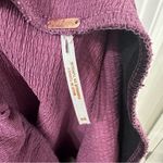 Free People NWOT Angie Wrap Skirt Ruched Textured High Waist Purple Size XS Photo 4
