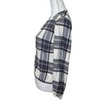 Anthropologie Cloth & Stone Plaid Blouse Women’s Size XS Glacier Purple Rayon 3 Photo 4