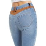 Good American ππ Good Legs Suede Mixing Skinny Jeans ~ INDIGO080 Blue 8/29 NWT Photo 8