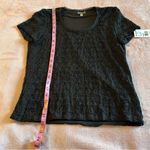 Biyaycda vintage dead stock black lace short sleeve top lined career size M Size M Photo 9