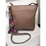 Steve Madden ‎ Mauve Crossbody Bag With Scarf Zipper Closure Photo 2