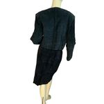 Outer Town VINTAGE 1980'S  BLACK SUEDE W/GOLD GROMMETS SKIRT SET (12) Photo 6