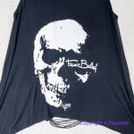 Allegra K New! Gothic Skull Backless T-Shirt black, Hollow Tassel, size S Photo 4