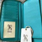 New Hobo International NILA Large Zip Around Wallet Aqua Blue Photo 3