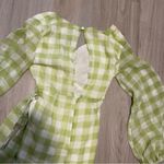 Princess Polly green plaid wrap mini dress Photo 4