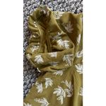 Cato Top NWT Size XL Green Floral Peasant Print Lined Puffy Sleeve Peplum Boho Photo 2