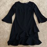 Lulu's Black Long Sleeve Ruffle Dress Photo 0