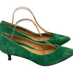 Vionic  Green Suede Josie Kitten Heel Pump - size 8.5 Photo 0