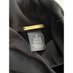 Chico's  Travelers Mock Turtle Neck Black Top Sz 2 Large Blouse Slinky Back Zipper Photo 3