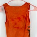 Key Closet Tank Top Size Small NEW Cheetah Orange Ribbed Y2K Style 2000s Cotton Photo 5
