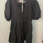 Princess Polly , black baby‎ doll mini dress puff sleeves size 4 Photo 0