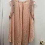 Knox Rose , pale pink tank top women’s size large w embroidery Photo 6
