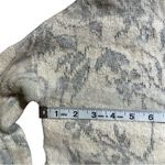 Free People Floral Side Zipper Grey White Knit Sweater Floral Stripes Small Photo 2